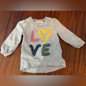 Gerber Gray Sweatshirt with Colorful LOVE Design